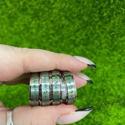 Кольцо с мантрой Зелёная Тара