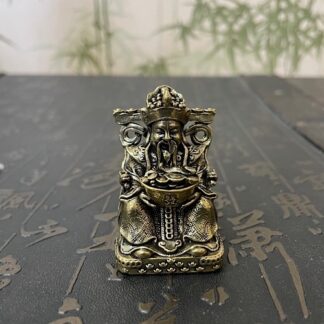 Бог Богатства Цай Шен на троне бронза мини Бог Богатства Цай Шен на троне бронза мини